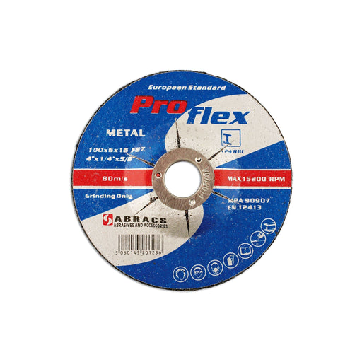 Connect Abracs Metal Grinding Discs 100mm x 6.0mm 25pc 32193 Tool Connection - Dynamic Drive