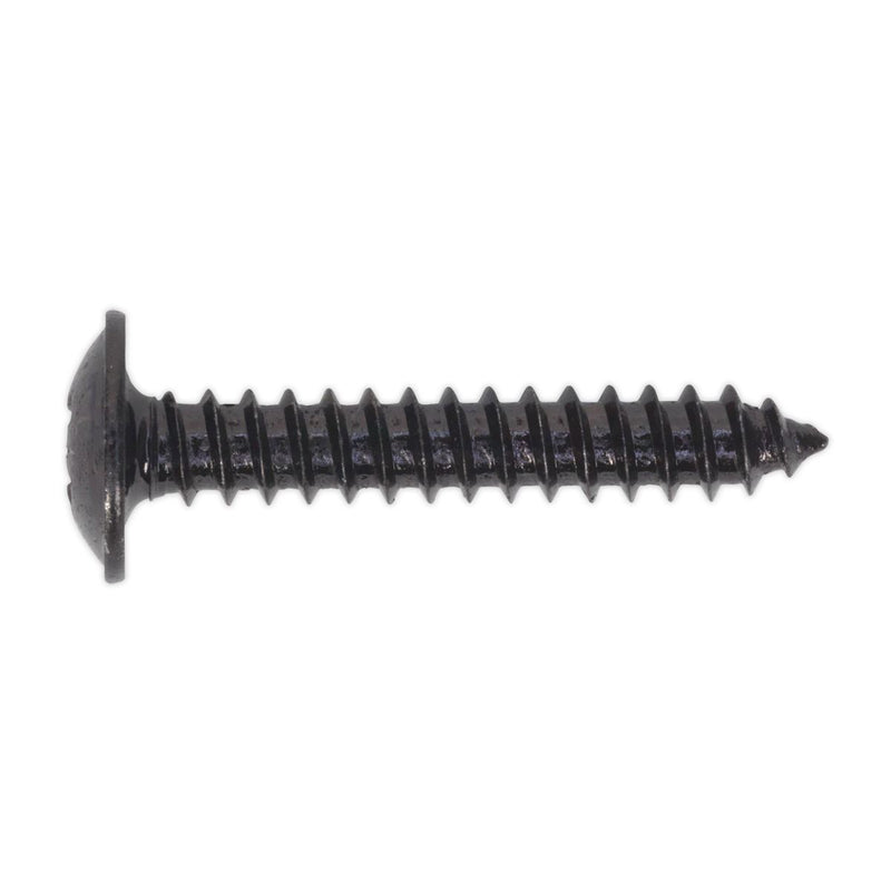Sealey Self Tapping Screw 4.2 x 25mm Flanged Head Black Pozi Pack of 100 BST4225 Sealey - Dynamic Drive