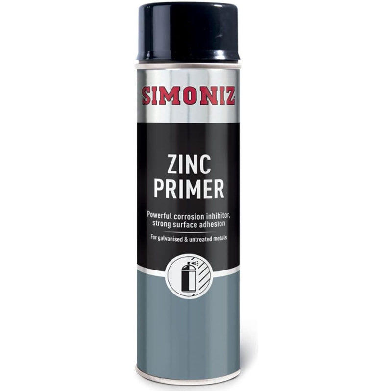 4x Simoniz Zinc Metal Primer Auto Car Spray Paint 500ml Aerosol SIMP10D Simoniz - Dynamic Drive
