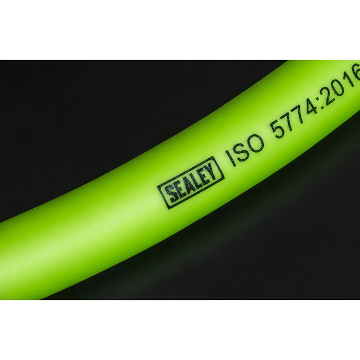 Sealey High-Visibility Hybrid Air Hose with 1/4"BSP Unions 10m x 8mm AHHC10G Sealey - Dynamic Drive
