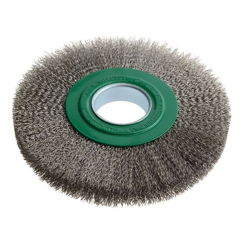 Lessmann Wheel Brush D200mm x W24-27 x 50 Bore Stainless Steel Wire 0.30 Lessmann - Dynamic Drive