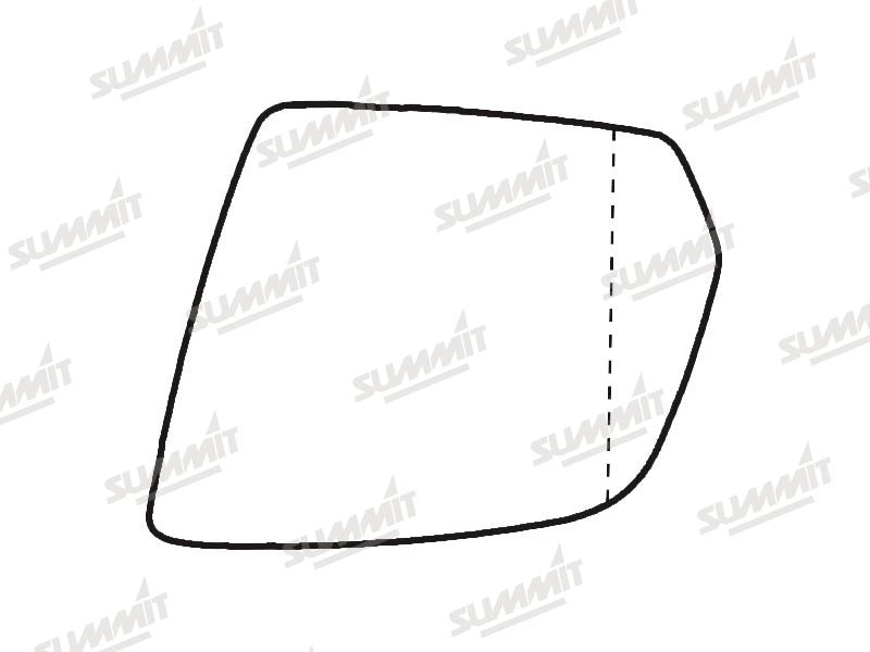 Summit Stick-On Aspheric Mirror Glass fits Mercedes W164/ X164 08-12 LHS Summit - Dynamic Drive