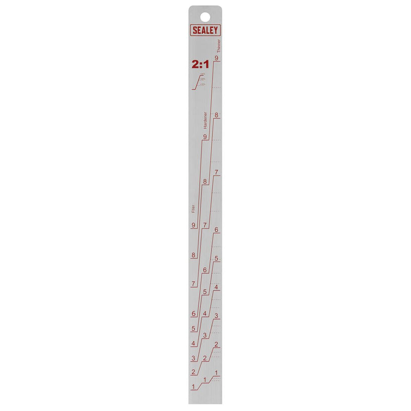 Sealey Aluminium Paint Measuring Stick 2:1/4:1 PA04 Sealey - Dynamic Drive