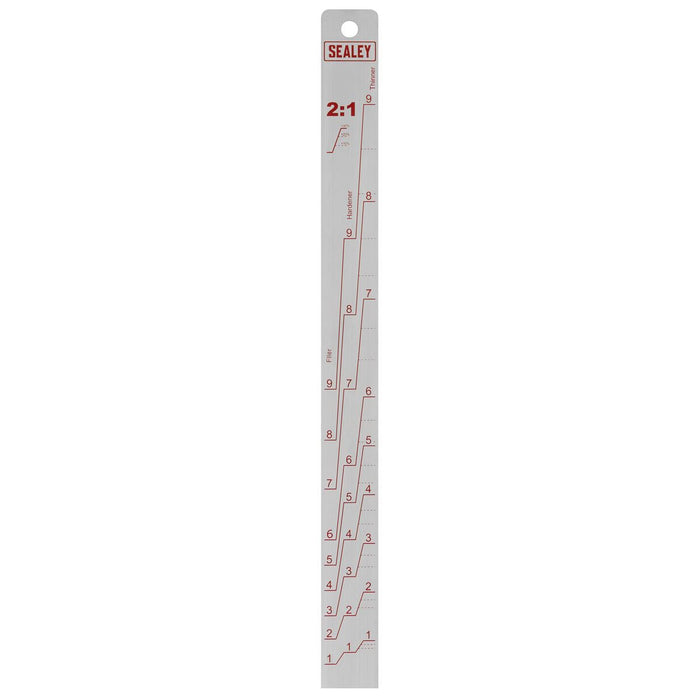 Sealey Aluminium Paint Measuring Stick 2:1/4:1 PA04 Sealey - Dynamic Drive