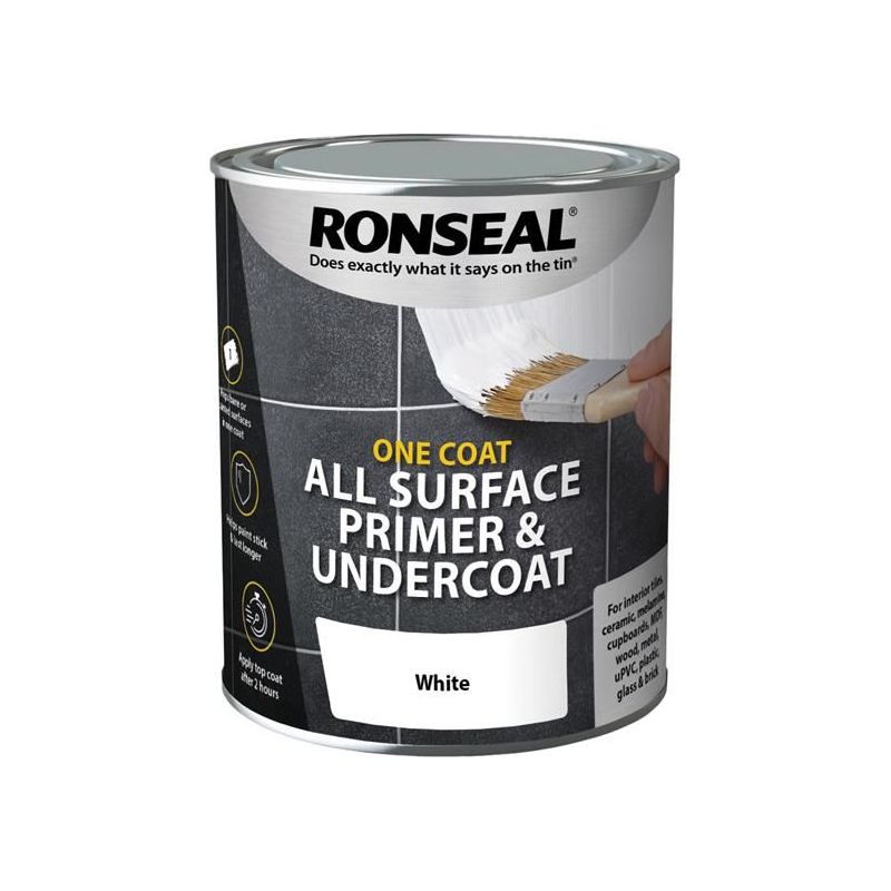 Ronseal One Coat All Surface Primer & Undercoat Interior White 750ml Ronseal - Dynamic Drive