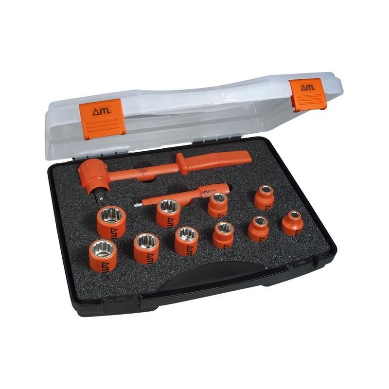 Itl Insulated Insulated Socket Set of 12 1/2in Drive ITL Insulated - Dynamic Drive