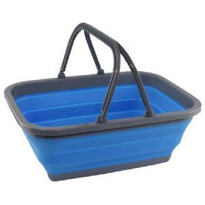 Via Mondo Basket Foldable Rect Blue/Grey 1165187 Via Mondo - Dynamic Drive