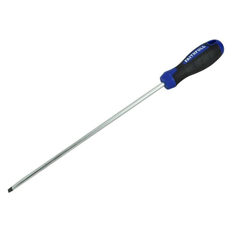 Faithfull Soft Grip Screwdriver Flared Slotted Tip 10.0 x 250mm Faithfull - Dynamic Drive