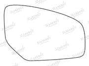 Summit Stick-On Standard Mirror Glass fits Honda Civic RHS Summit - Dynamic Drive