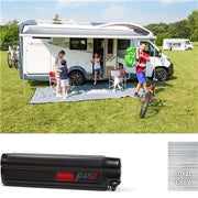 Fiamma F45S 375cm Awning Deep Black Case Royal Grey Fabric Motorhome Caravan Fiamma  - Dynamic Drive
