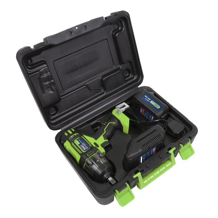 Sealey Cordless Impact Wrench 1/2" Drive 18V 3Ah Battery Charger 400Nm Torque Sealey  - Dynamic Drive