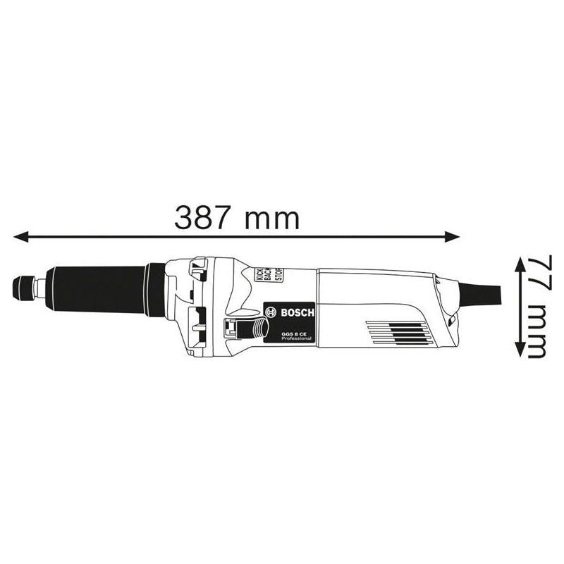 Bosch GGS 8 CE Straight Grinder 750W 240V Bosch - Dynamic Drive