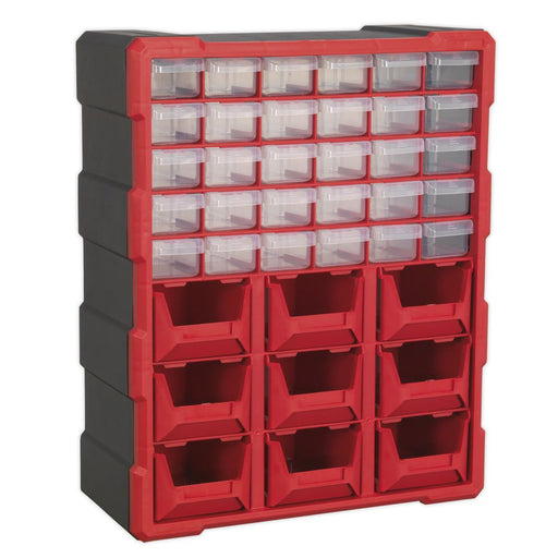Sealey Cabinet Box 39 Drawer Red/Black APDC39R Sealey - Dynamic Drive