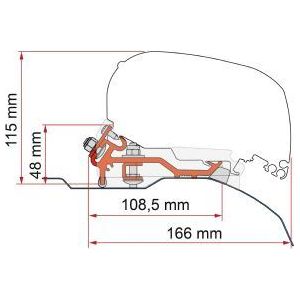 Fiamma F80/F65 Adapter Ducato H2 - L4 >06 98655Z148 Fiamma - Dynamic Drive