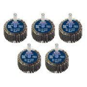 Sealey 40 x 20mm Abrasive Flap Wheel on 6mm Shaft 60Grit - Pack of 5 FW4020605 Sealey - Dynamic Drive