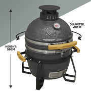 Dellonda Deluxe 16"(40cm) Ceramic Kamado Style BBQ DG158 Dellonda - Dynamic Drive