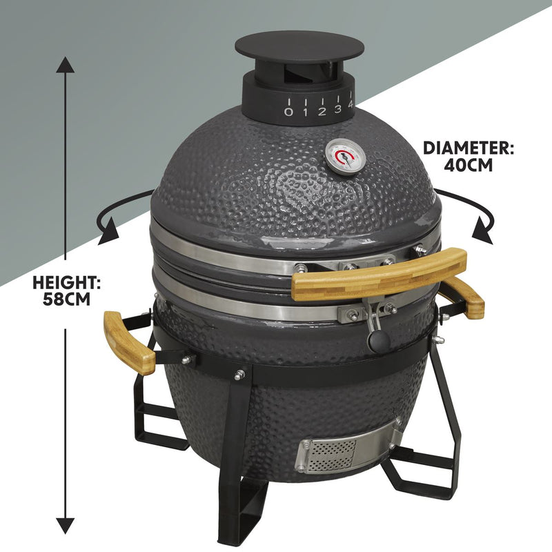 Dellonda Deluxe 16"(40cm) Ceramic Kamado Style BBQ DG158 Dellonda - Dynamic Drive