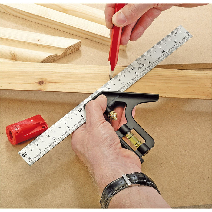 Draper Metric and Imperial Combination Square, 300mm 34703 Draper - Dynamic Drive