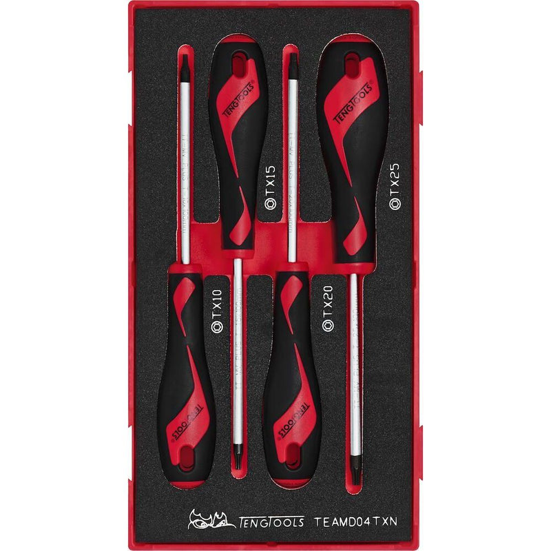 Teng Tools Screwdriver Set TX FOAM1 4 Pieces Teng Tools - Dynamic Drive