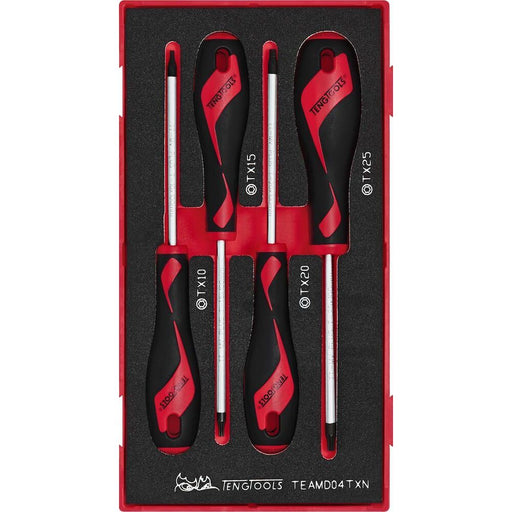 Teng Tools Screwdriver Set TX FOAM1 4 Pieces Teng Tools - Dynamic Drive