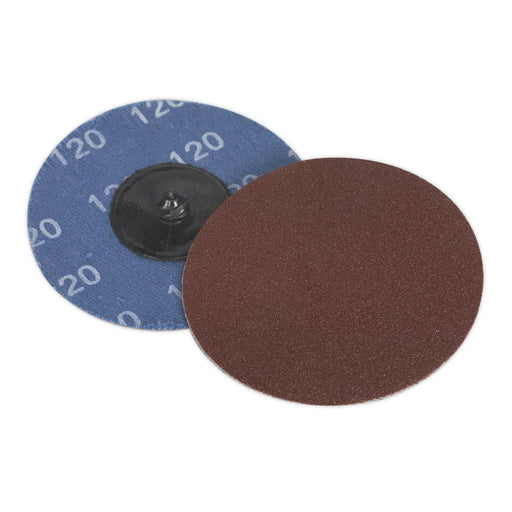 Sealey Quick Change Sanding Disc 75mm 120Grit Pack of 10 PTCQC75120 Sealey  - Dynamic Drive