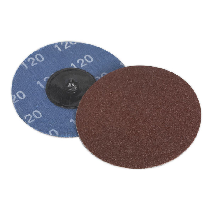 Sealey Quick Change Sanding Disc 75mm 120Grit Pack of 10 PTCQC75120 Sealey  - Dynamic Drive