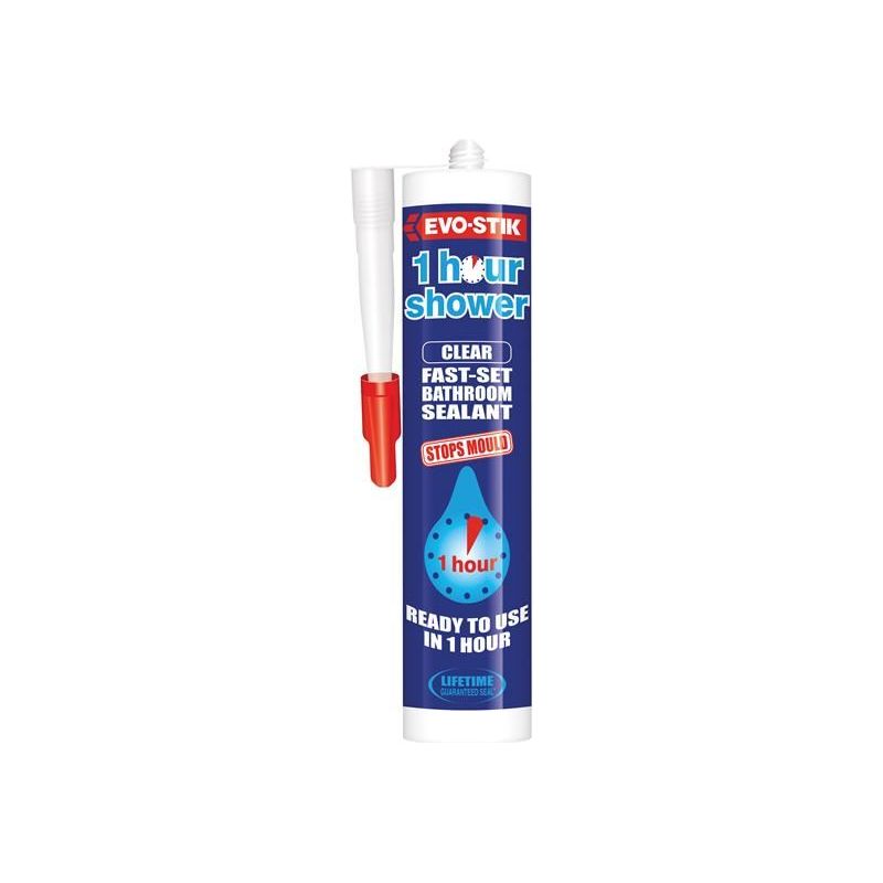 Evo-Stik 1 Hour Shower Sealant Clear 310ml EVO-STIK - Dynamic Drive