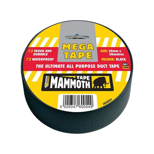 Everbuild Sika Mega All Purpose Tape 50mm Black Everbuild Sika - Dynamic Drive