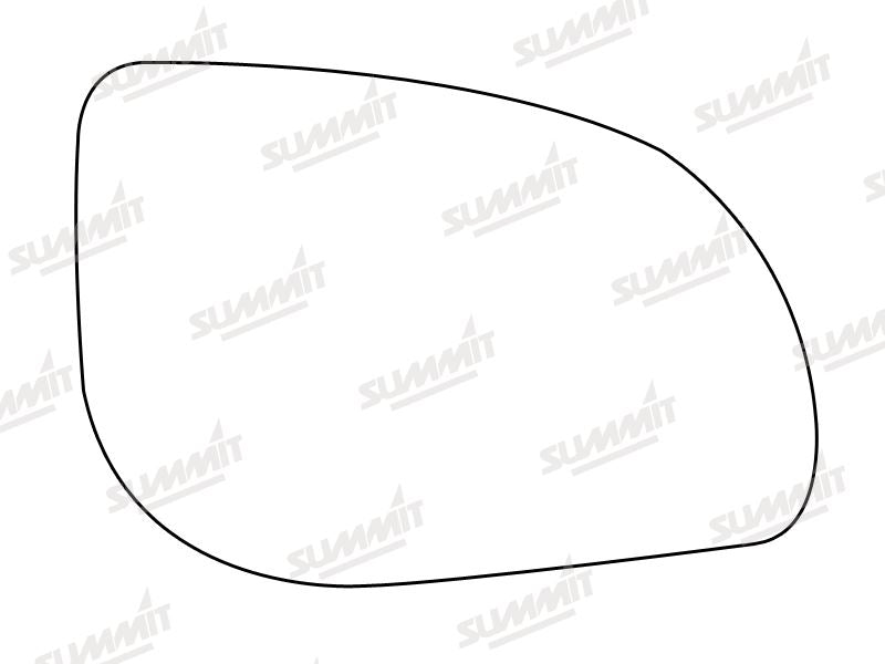 Summit Stick-On Standard Mirror Glass fits Hyundai i10 i20 09 on RHS Summit - Dynamic Drive