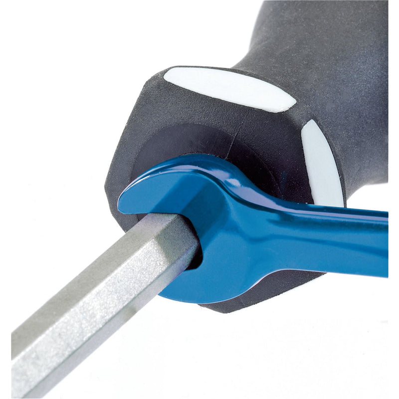 Draper 'Pound Thru' Plain Slot Soft Grip Screwdriver, 6.5 x 150mm 35183 Draper - Dynamic Drive