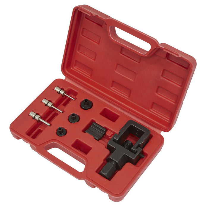 Sealey Motorcycle Chain Splitter & Riveting Tool Set Heavy-Duty SMC4 Sealey - Dynamic Drive