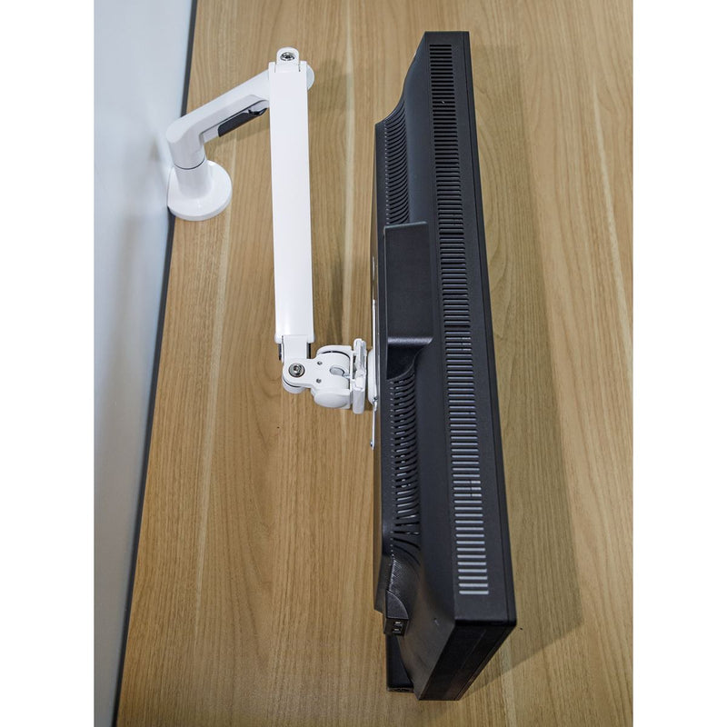 Dellonda Adjustable Single Monitor Arm with 360 Rotation - White DH26 Dellonda - Dynamic Drive