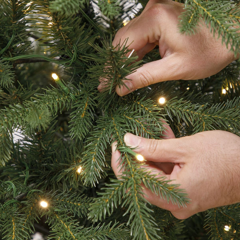 Dellonda Pre-Lit 5ft Hinged Christmas Tree with Warm White LED Lights & PE/PVC Tips Dellonda - Dynamic Drive