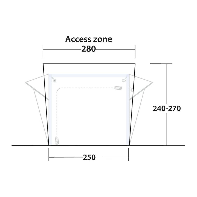 Outwell Tall Connection Crossville 250SA Access zone 240 - 270 cm (Connector Only) Outwell - Dynamic Drive