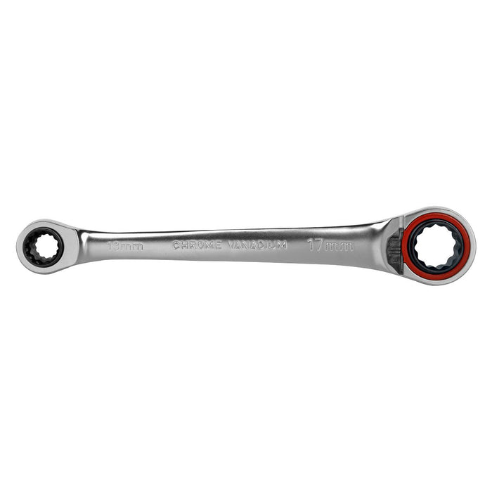 Sealey Ratchet Ring Spanner 4-in-1 Reversible Metric Platinum Series AK63948 Sealey - Dynamic Drive