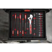Milwaukee 1/4" drive ratchet, socket, screwdriver and wrench set PACKOUT foam insert - 35pc Milwaukee - Dynamic Drive