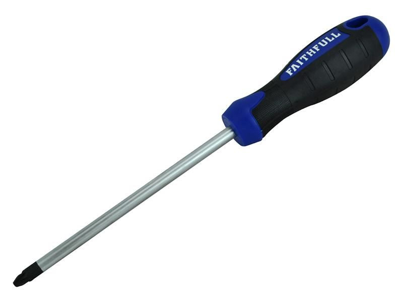 Faithfull Soft Grip Screwdriver Pozidriv Tip PZ3 x 150mm Faithfull - Dynamic Drive