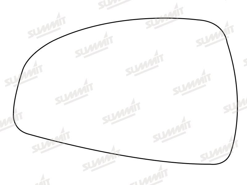 Summit Stick-On Aspheric Mirror Glass fits Audi TT 06 to 14 LHS Summit - Dynamic Drive