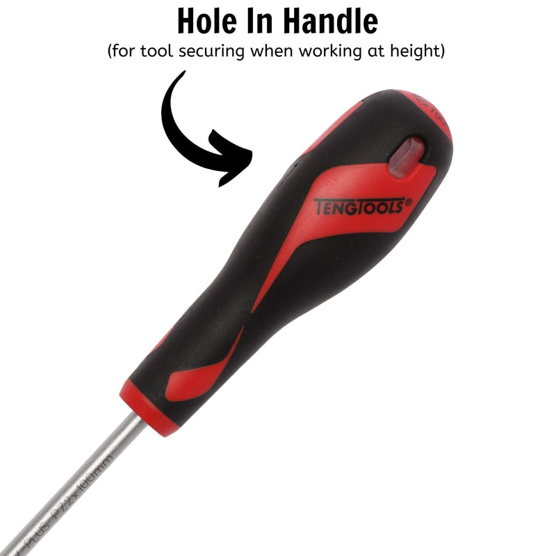 Teng Tools PZ Screwdriver PZ2 x 100mm L Teng Tools - Dynamic Drive