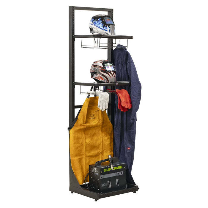 Sealey Motorcycle Helmet & Gear Tidy, Freestanding MS081FS Sealey - Dynamic Drive
