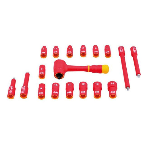 Laser Insulated Socket Set 1/4"D 18pc 6145 Laser - Dynamic Drive