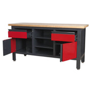 Sealey Workstation with 2 Drawers 2 Cupboards & Open Storage AP1905A Sealey - Dynamic Drive
