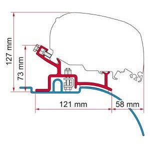 Fiamma F80/F65 Adapter Kit Fiat Ducato < 06/2006 98655-373 Fiamma - Dynamic Drive