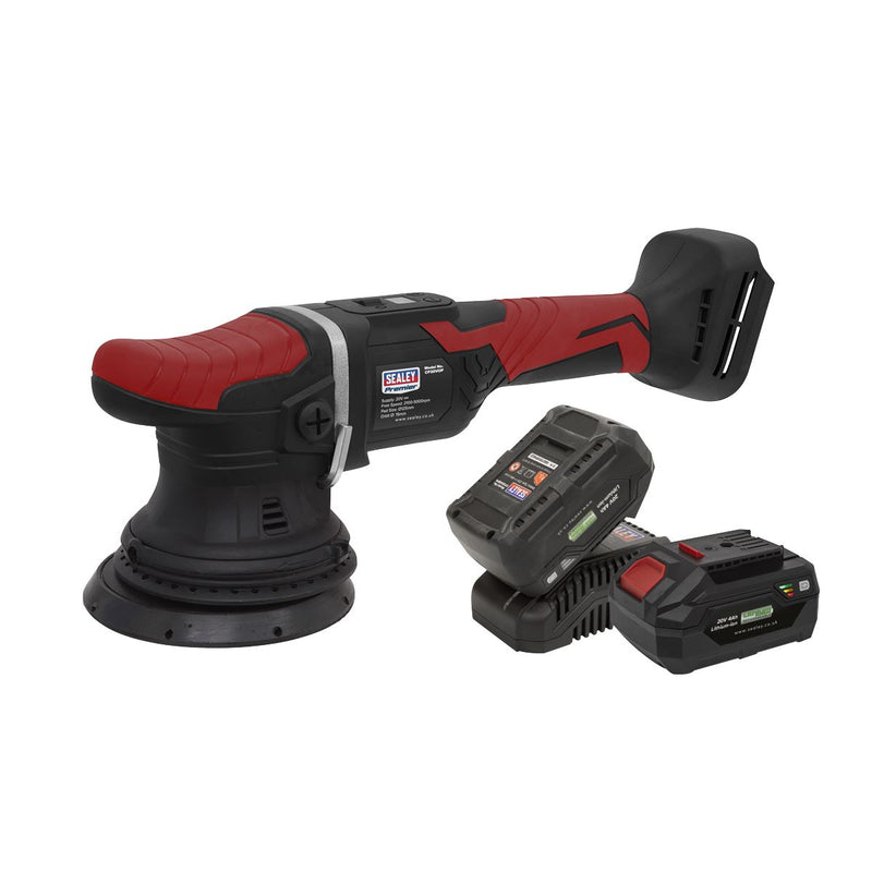 Sealey Cordless Orbital Polisher Kit 20V SV20 Series125mm 2 Batteries Sealey - Dynamic Drive