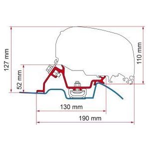 Fiamma F80/F65 Adapter Kit Mercedes Sprinter Roof Rail 98655-772 Fiamma - Dynamic Drive