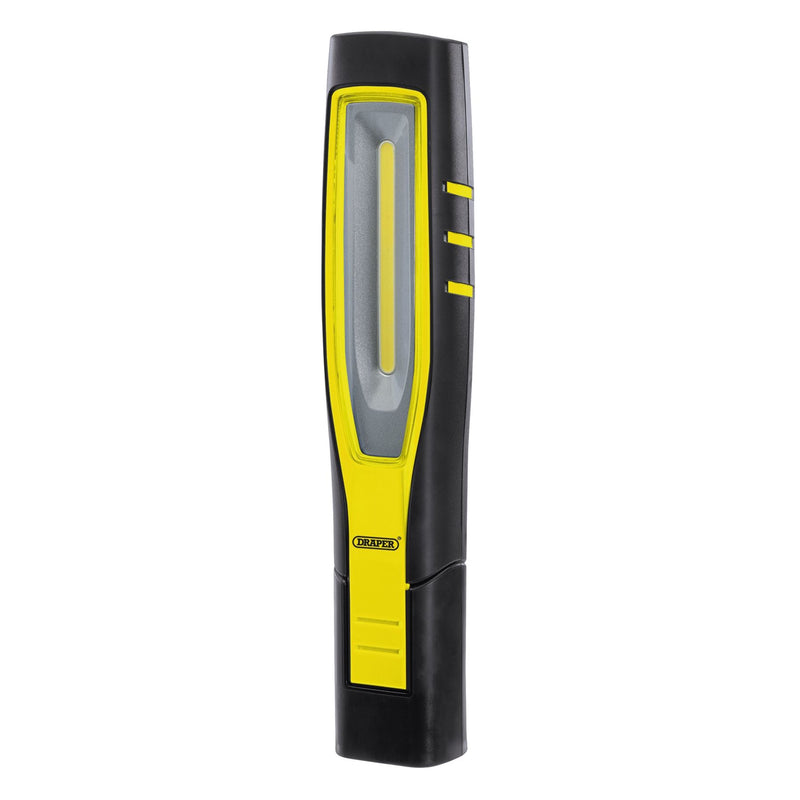 Draper COB/SMD LED Rechargeable Inspection Lamp, 10W, 1,000 Lumens, Yellow 11767 Draper - Dynamic Drive