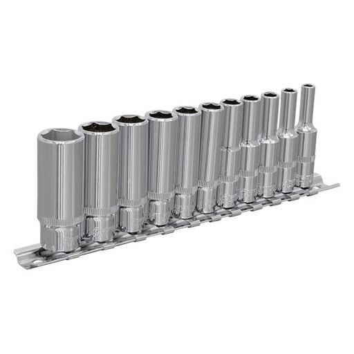 Sealey Socket Set 11pc 1/4"Sq Drive 6pt Deep WallDrive Imperial AK2671 Sealey  - Dynamic Drive