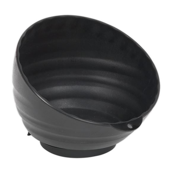 Sealey Magnetic Parts Tray Bowl Dish 150mm Non Marking Small Parts Storage Black Sealey  - Dynamic Drive