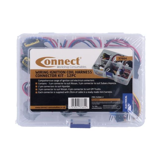 Connect Assorted Wiring Ignition Coil Harness Connector Kit 12pc 37664 Tool Connection - Dynamic Drive