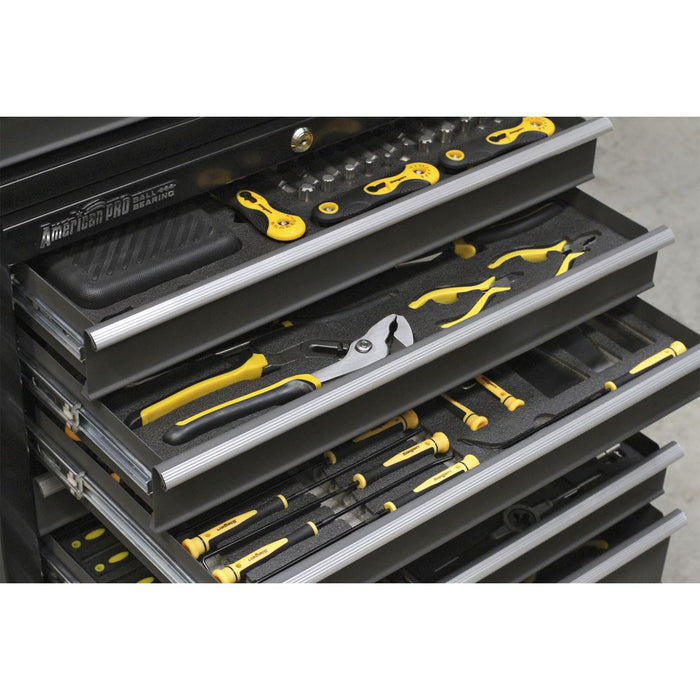 Sealey Rollcab 8 Drawer with Ball-Bearing Slides Black/Grey AP3508TB Sealey - Dynamic Drive